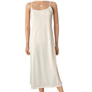 Vintage French Twist Elegant White Maxi Slip Dress made in US